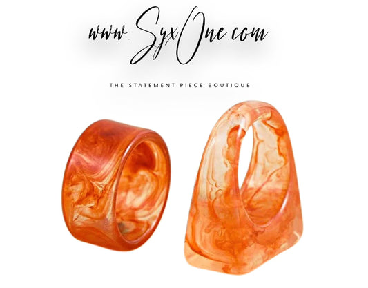 “Tangerine Dream” ring set