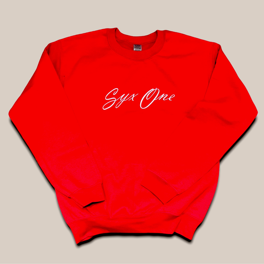 Syx One Statement Sweatshirt “Cherry Red” Price drop!